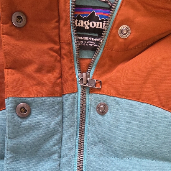 Rare! Patagonia 'Mogul Blue/Sisu Brown' w/ Mushroom Print Bivy Vest - Size M - Picture 6 of 10